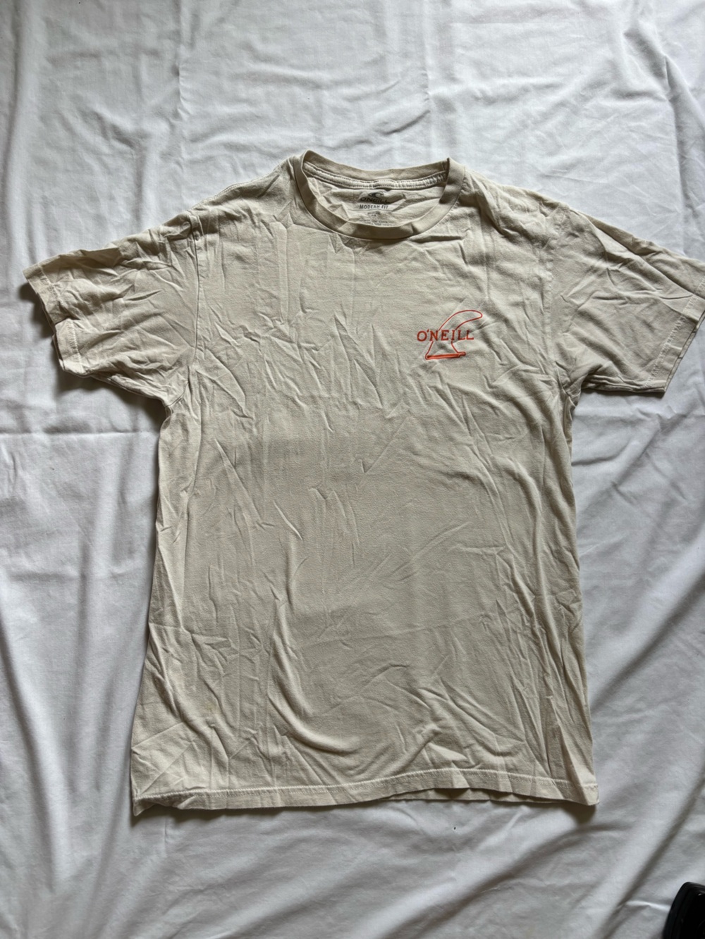 O'Neill Men's Light Cream Short Sleeve Logo Tee
